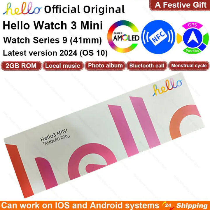 2025 New Smart Hello Watch 3 Mini Series 9 41mm AMOLED 2GB ROM NFC ChatGPT Compass Clock Bluetooth Call Sports Smartwatch Women