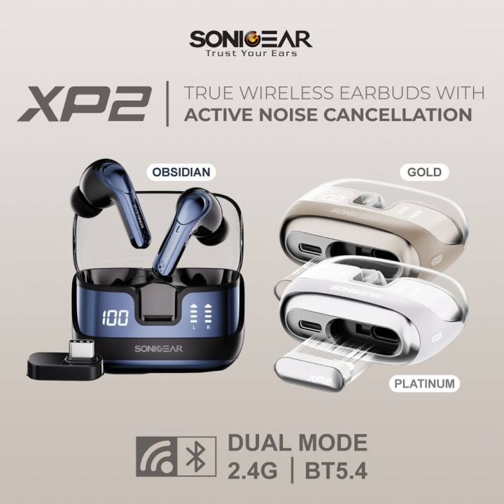 SonicGear Earpump XP2 Dual Model TWS Earbuds Active Noise Cancellation With ENC