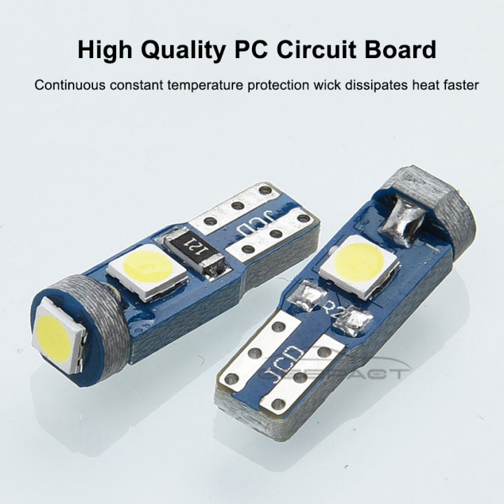 Geepact%20White%20color%2010Pcs%20T5%20Led%20Bulb%20W3W%203030%203SMD%20Led%20Canbus%20Car%20Interior%20Lights%20Dashboard%20Warming%20Indicator%20Wedge%20Auto%20Instrument%20Lamp%20-%20Image%204