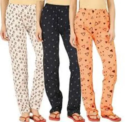 Women's Pajama Night Pants – 3-Piece Pack, Soft and Comfortable Sleepwear