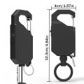 1Pc Anti-Theft Metal Easy-to-pull Buckle Rope Elastic Key Chain Sporty Retractable Key Ring Anti Lost Easy Pull Buckle. 