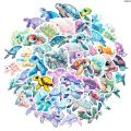 LikewenNew 10/50pcs Blue Sea World Turtle Stickers Pack for Kid Cartoon Graffiti Decals Scrapbooking Luggage Laptop Skateboard Wall Sticker. 