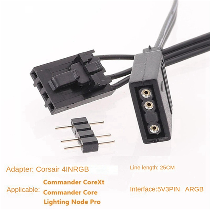 for%20Corsair%204PIN%20RGB%20to%20Standard%20ARGB%203-Pin%205V%20Adapter%20Connector%20RGB%20Cable%2025cm%20-%20Image%204