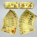 pokemon cards golden 1-12 s Pokemon CARDS Pikachu Pokeball gold banknote 10000 Yen Gold plastic Banknote for classic childhood memory CollectionParty Games Crafts. 