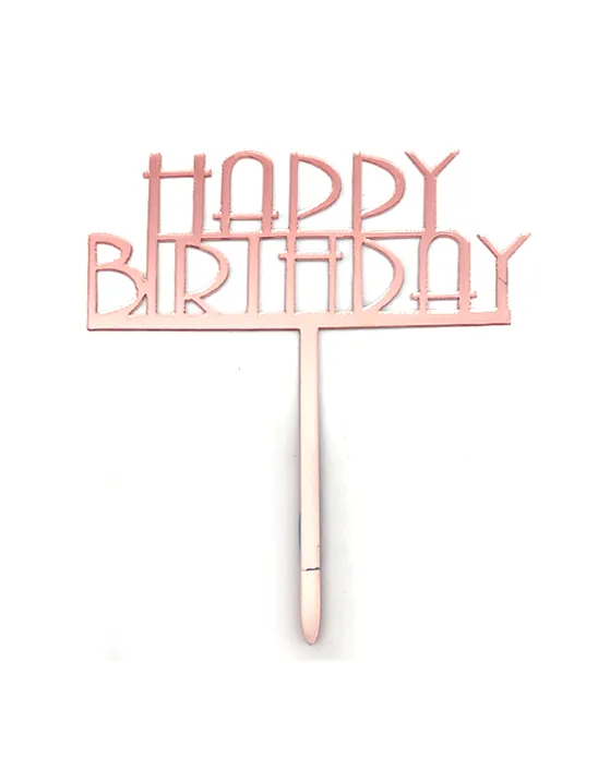 Party%20Cake%20Decoration%20Cake%20Topper%20Plastic%20Rose%20Gold%20Happy%20Birthday%20-%20Image%202