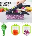 Multifunctional 14-in-1 Food Chopper, Onion Chopper, Handle Grater, Vegetable Slicer and Dicer for Easy Kitchen Prep. 