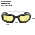 ShopSphere Motorcycle Riding Glasses Padding Protection Dustproof Windproof Sunglasses With Clear Lens Anti-Glare. 