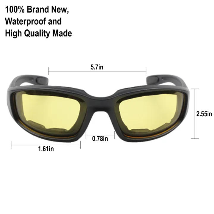 ShopSphere%20Motorcycle%20Riding%20Glasses%20Padding%20Protection%20Dustproof%20Windproof%20Sunglasses%20With%20Clear%20Lens%20Anti-Glare%20-%20Image%202