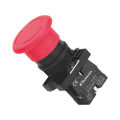 22mm XB2-545 Emergency stop button switch NO+NC 10A/415V red mushroom head emergency stop button switch. 