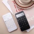School Portable Display Electronic White Digit Calculator Black. 