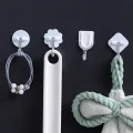 10 Pcs/Set Free Punching Sticky Hook/ Mini Plastic Self Adhesive Wall Hanger Hook/ Multi-Purpose Hook for Keychain,coat. 