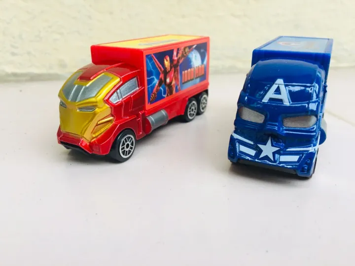 Avengers Super Hero Model Truck - Union Legends 6 Wheel Toy Mini Truck - Spiderman / Iron Man / Captain America kids toys mini truck avengers toys