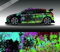 Skull Full Body Vinyl Wrap Modern Design Vector Image Car Full Wrap Sticker Decorative Car Decal Racing Car Graphic Decal. 
