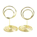 20Pcs Mini Place Card Holders, 2Inch Cute Table Number Holders, Cly Table Card Holder Table Picture Stands, Elegant Wire Photo Holder Menu Memo Clips, Idea for Wedding (). 