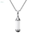 6Pcs Glass Vial Pendant Necklace Openable Urn Chain Clear Keepsake Ash Tube. 