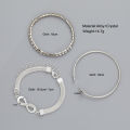 【IKE】Ins ladies love open bracelet design creative retro simple lucky 8-word bracelet three-piece set. 