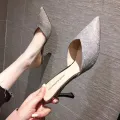 High Heel Shoes for WomenIn The Summer of , The New Versatile Net Red Half Slipper Baotou Sandal High-heeled Slipper Women Wear Fashionable Thin Heel Pointed Toekasut Tumit Tinggi Wanita 814. 