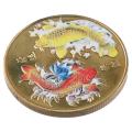 Collectable Koi Fish Pattern Lucky Coin Coin Circular Lottery Ticket Scratcher Tool Commemorative Coin Tourist Attraction. 