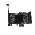 SATA PCIE Card Built in PCI‑E 1X Interface 8xSATA3.0 Output Interfaces Expansion Cards for Win 10. 
