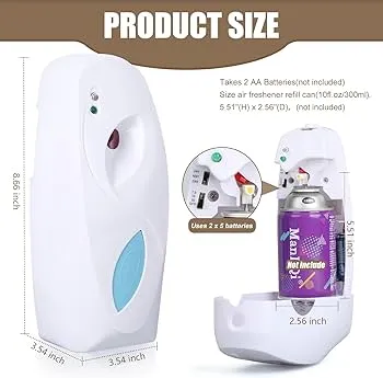 Automatic%20Air%20Freshener%20Spray%20Dispenser%202-Pack,Wall%20Mounted/Free%20Standing%20Automatic%20Air%20Fresheners%20for%20Home%20and%20Commercial%20Use,Automatic%20Spray%20Dispenser%20Adjustable%20Scent%20Release%20Setting%20Brand:%20BaoDanRen%20-%20Image%202