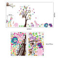 Multi Color Animals Giraffe Animals Theme Wall Art Decal Sticker Decoration for Living Room Nursery Baby Girl Boy Kid Children's Room wall Decoration. 