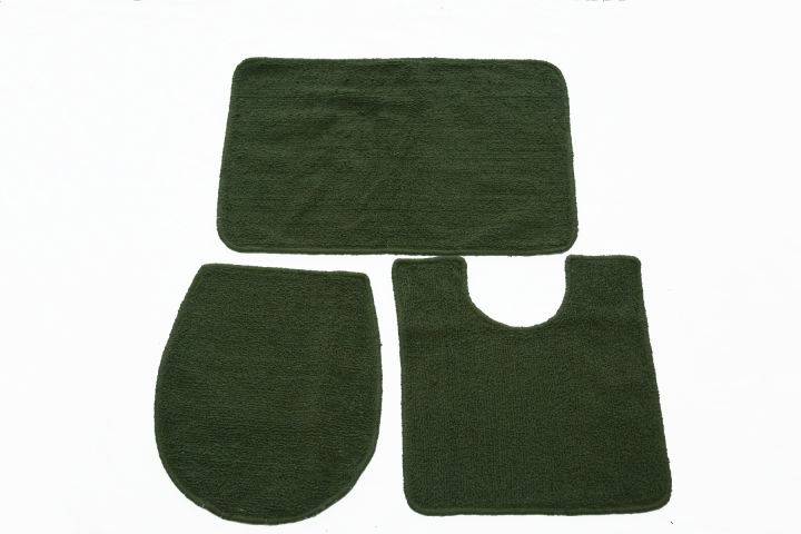 3 Piece Bathroom Rug/Mat Set in Many Colours