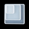 Square Silicone Casting Epoxy Molds For DIY Resin Tray Coaster Jewelry Moulds MJK. 