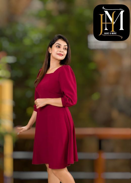 The%20Womens%20Short%20Frock%20More%20Colours%20Long%20Sleeve%20For%20Beautiful%20Girls%20Fk100018%20-%20Image%208