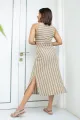 Adela Midi Dress-Beige. 
