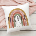 Personalised Rainbow Pillow Case Custom Cushion Cover Children Name Customize Pillowcase Home Housewarming Birthday Gifts. 