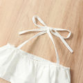 Girl's Clothing Sets Summer Thin Knitted Girl Set Children Breathable Vest + Wide Leg Pants Two-piece Suit. 