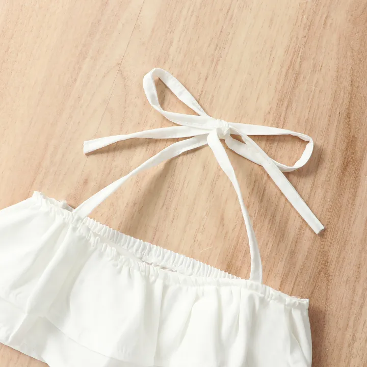 Girl's%20Clothing%20Sets%20Summer%20Thin%20Knitted%20Girl%20Set%20Children%20Breathable%20Vest%20+%20Wide%20Leg%20Pants%20Two-piece%20Suit%20-%20Image%202