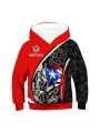 Puerto Rico Frog 3D Print Cute&Cozy Hoodie For Boys - Keep Him Warm And Stylish. 