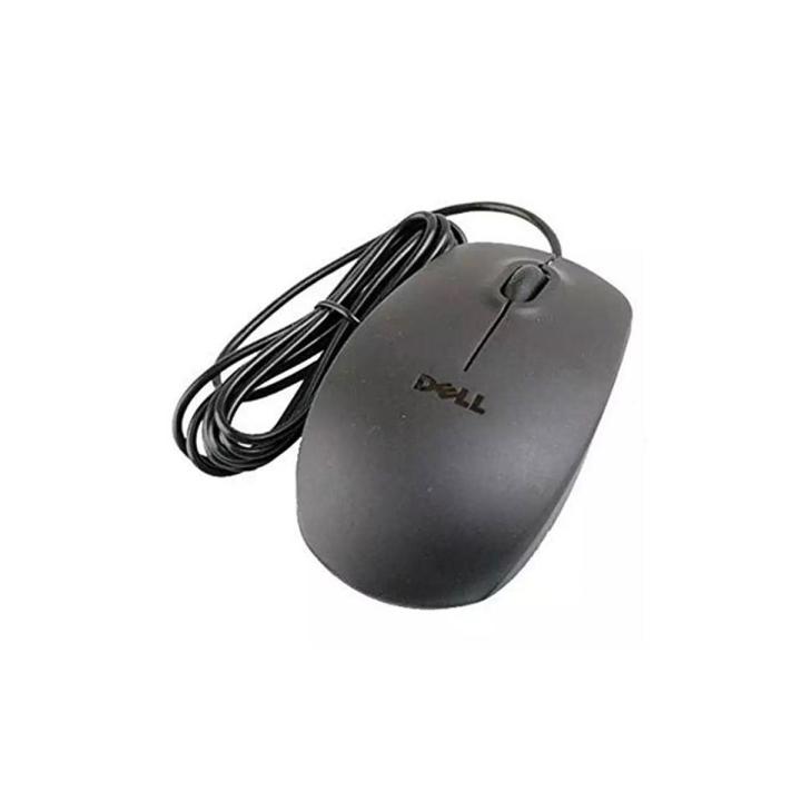 Wired USB Optical Mouse DELL MS 111 Designed for Comfort and Productivity 3 Buttons Matt Black LED Tracking Sensor