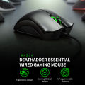 Razer DeathAdder Essential Wired Gaming Mouse Ergonomic Mice with 6400DPI Optical Sensor 5 Programmable Buttons White (2021 Version). 