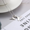 【HOT】 1Pc Couple Lover Dolphins Whale Fish Tail 925 Sterling Silver Necklace Chain Charms Chain Pendant Jewelry Women. 