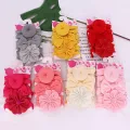 3-Piece Newborn Baby Girl Headbands - Flower Bow Knot Hair Accessories. 