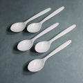Five Star Melamine Set Of 5 Medium Curry Spoons White   Food Grade Certified, Microwave Heatable, Dishwasher Safe, BPA Free. 