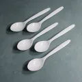 Five Star Melamine Set Of 5 Medium Curry Spoons White   Food Grade Certified, Microwave Heatable, Dishwasher Safe, BPA Free. 