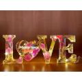 Resin love frames, color can be customize. 