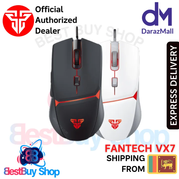 Fantech CRYPTO VX7 Wired USB Cable Gaming Optical Sensor 4 LED Color Gaming (8000DPI)