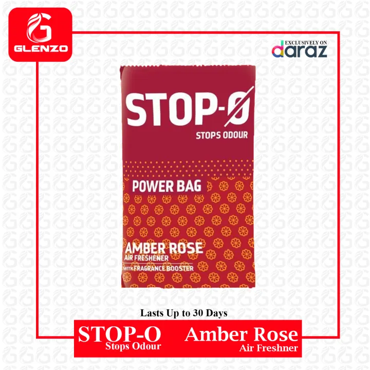 Stops Odour Power Bag Amber Rose Air Freshener With Fragrance Booster