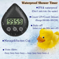 Silent Non-Ticking Battery Operated Shower Timer, Waterproof Digital Timer, Small Size Cute Timer Black Easy Install. 