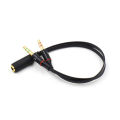 3.5mm TRRS Adapter 2 Male 1 Female mini 3.5mm Jack 4 pin Splitter Stereo Audio Microphone Flat Cable Socket to 2 3pin Connector Cologo. 