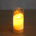 Led Flameless Electric Candles Lamp Acrylic Glass Battery Flickering Fake Tealight Candle Bulk for Wedding Christmas. 