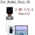 Front Rear Camera For Redmi Note 10 M2101k7ai M2101k7ag Back Wide Macro Depth Main Camera Module Flex Cable. 