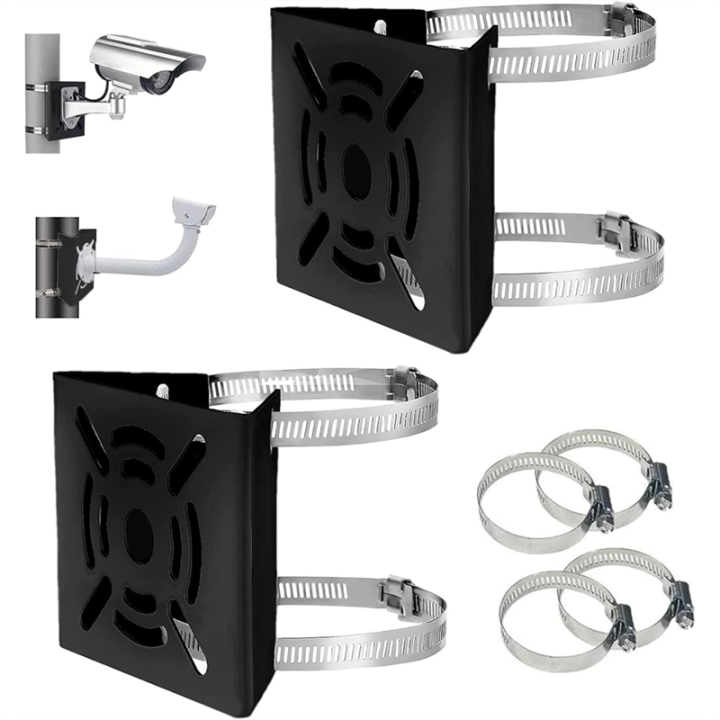 Universal Vertical Pole Mounting Bracket for CCTV Security Cameras PTZ ...
