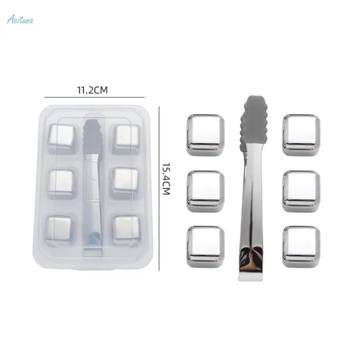 Stainless%20Steel%20Ice%20Cubes%20Cooling%20Cube%20Reusable%20with%20Tongs%20and%20Cube%20Tray%20Whisky%20Ice%20Cubes%20Chilling%20Stones%20for%20Home%20Wedding%202.5cm%20-%20Image%207