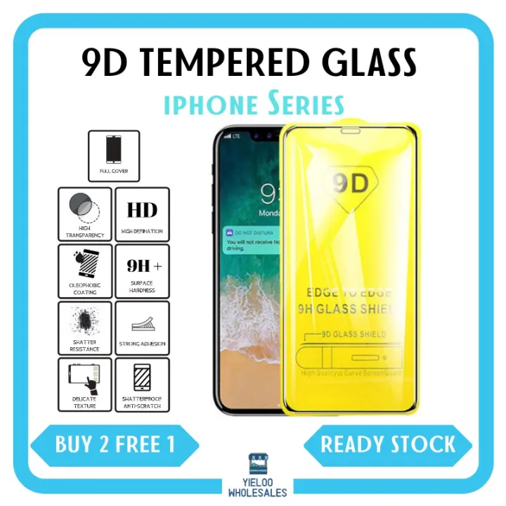 (BELI%202%20PERCUMA%201)%20IPHONE%20Tempered%20Glass%20Screen%20Protector%20FULL%20COVER%209D%207/8/X/XR/11/SE/12/12%20Pro%20Max/13/13%20Pro%20Max%20-%20Image%202