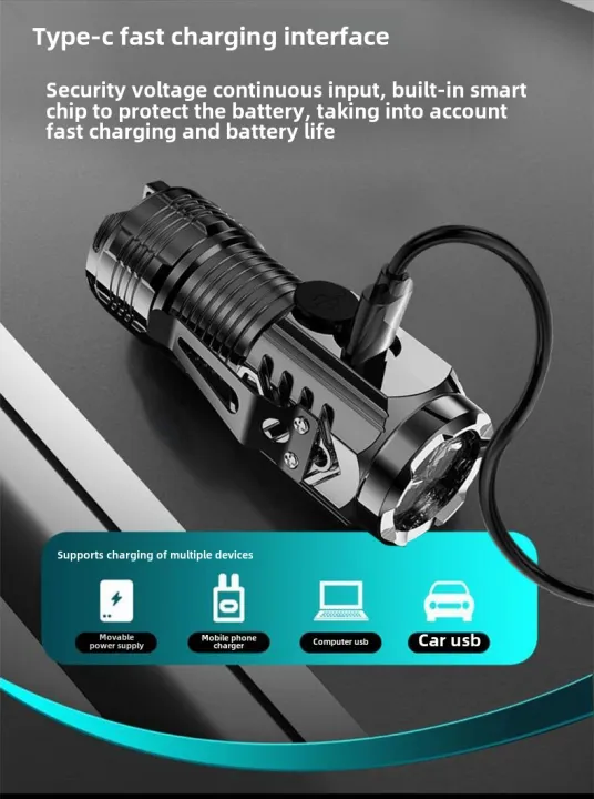 Portable%20Small%20Outdoor%20Multifunctional%20Camping%20Mini%20LED%20Torch%20Light%20Tactical%20USB%20Rechargeable%20Flashlight%20Touch%20Light%20Led%20Flashlight%20Torch%20Three%20Eyed%20Monsters%20Mini%20Flash%20Light%20-%20Image%204